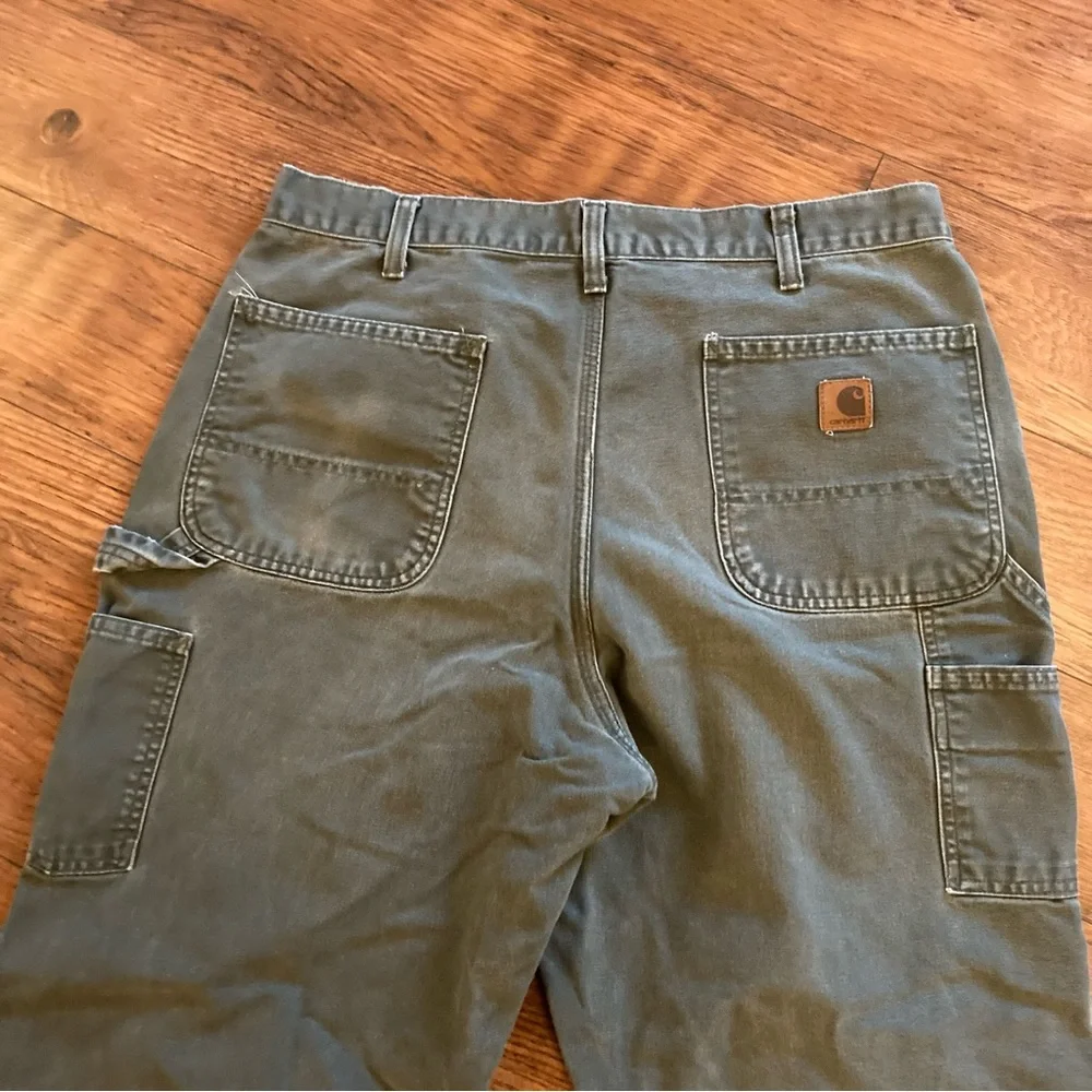 Carhartt Pants Cargo Jeans Denim Work Wear 34x29 Mens Carpenter Hunting - Picture 10 of 11